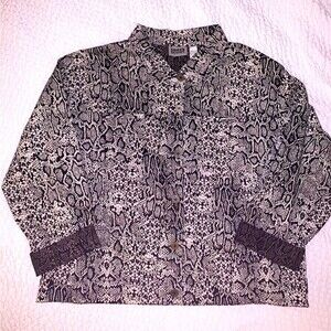 CHICO design SNAKE‎ SKIN jacket- plus size- SIZE 3